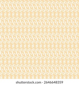 A seamless pattern featuring swirling white designs on a beige background, suitable for textiles or wallpapers.