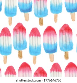 Seamless pattern featuring watercolor rocket pops!