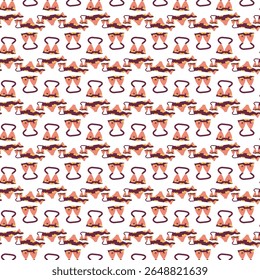 Seamless Pattern Featuring Whimsical Hourglass Designs in Vibrant Colors