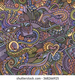 Seamless pattern with female fashion things background