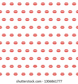 Seamless pattern with female lips on white background. Valentine day background. Print for paper wrapping, textile, fabric, cosmetic background. Vector illustration