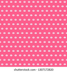Seamless pattern with female lips on pink background. Valentine day background. Print for paper wrapping, textile, fabric, cosmetic background. Vector illustration
