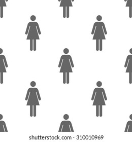seamless pattern with female toilet