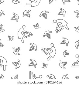 seamless pattern with female toilet