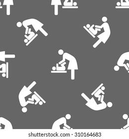 seamless pattern with female toilet