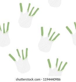 Seamless pattern fennel doodles hand drawn on white Background.printing wallpaper.vector illustration