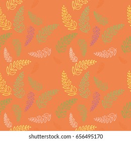 Seamless pattern with fern. beautiful print for textile, wallpaper, tile, dress. repeatable background