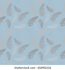Seamless pattern with fern. beautiful print for textile, wallpaper, tile, dress. repeatable background