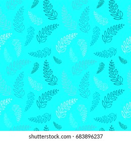 Seamless pattern with fern. beautiful print for textile, wallpaper, tile, dress. repeatable background