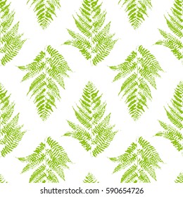 Seamless pattern with fern leaves