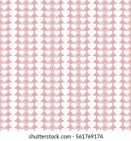 Seamless pattern. Festive elegant texture with repeating hearts. St Valentine's day background. Vector element of graphical design