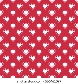Seamless pattern. Festive elegant texture with repeating hearts. St Valentine's day background. Vector element of graphical design