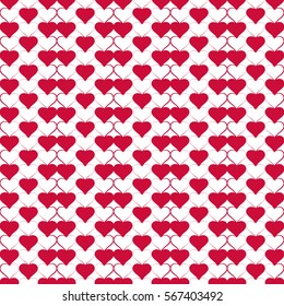 Seamless pattern. Festive elegant texture with repeating hearts. St Valentine's day background. Vector element of graphical design