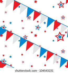 seamless pattern with festive flags
