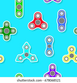 Seamless pattern with  Fidget spinners for your design