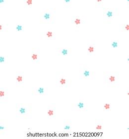 Seamless pattern field plants, forget me not flowers. Vector illustration wallpaper background
