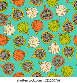 Seamless pattern with figs.