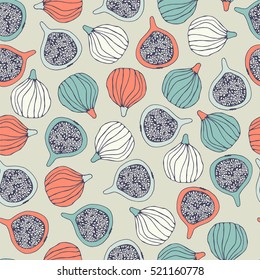 Seamless Pattern With Figs.