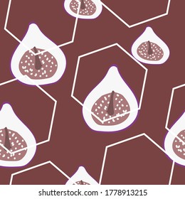 patrón transparente con higos. afiche con frutas tropicales. imprimir para tejido
