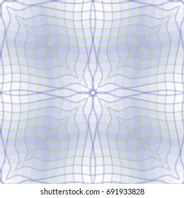 Seamless pattern. Figured checkered pattern. Grunge style. Blue-white and green tones.