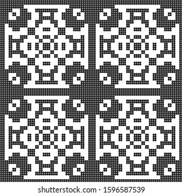 Seamless pattern. Figures background. Circles ornament. Simple shapes wallpaper. Digital paper, web designing, textile print. Geometrical backdrop. Dots motif. Vector