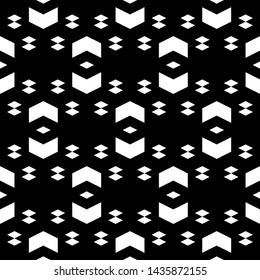 Seamless pattern. Figures background. Digital paper, web designing, textile print. Simple shapes wallpaper. Geometrical backdrop. Rhombuses, chevrons ornament. Vector.