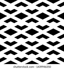 Seamless pattern. Figures background. Simple shapes wallpaper. Rhombuses, chevrons ornament. Geometrical backdrop. Digital paper, web designing, textile print. Vector.