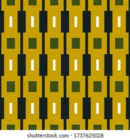 Seamless pattern. Figures, blocks illustration. Rectangles, shapes ornament. Checks, forms, strokes wallpaper. Ethnic motif. Geometric background. Digital paper, textile print, abstract backdrop.