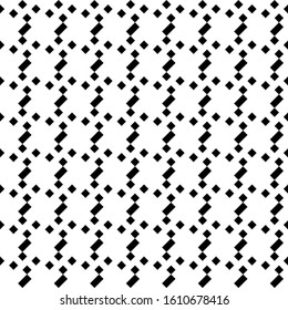 Seamless pattern. Figures, checks ornament. Shapes, squares backdrop. Folk wallpaper. Diamonds, forms background. Ethnic mosaic. Signs, tiles abstract. Rhombuses, symbols image. Digital paper. Vector