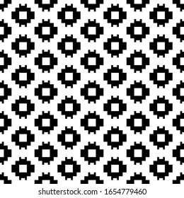 Seamless pattern. Figures ornament. Ancient mosaic. Ethnic embroidery background. Tribal wallpaper. Folk image. Tribe motif. Digital paper, web design, textile print, artwork. Ethnical vector.