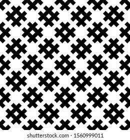 Seamless pattern. Figures ornament. Ethnic wallpaper. Mosaics background. Geometric motif. Folk image. Simple shapes backdrop. Digital paper, web design, textile print, abstract illustration. Vector.