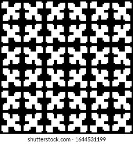 Seamless pattern. Figures ornament. Folk wallpaper. Shapes backdrop. Embroidery background. Tribal motif. Ethnic mosaic. Digital paper, textile print, web design, abstract illustration. Vector art