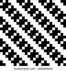 Seamless pattern. Figures ornament. Folk wallpaper. Shapes backdrop. Embroidery background. Tribal motif. Ethnic mosaic. Digital paper, textile print, web design, abstract illustration. Vector art.