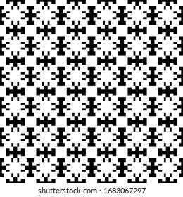 Nahtloses Muster.Figurenschmuck. Folk-Tapete. Geometrisches Ornat. Stickereier Hintergrund. Stammesmotiv. Ethnisches Mosaik. Digitales Papier, Stoffdruck, Webdesign, abstrakte Illustration. Vektorillustration