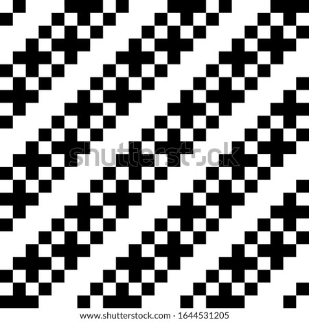 Seamless pattern. Figures ornament. Folk wallpaper. Shapes backdrop. Embroidery background. Tribal motif. Ethnic mosaic. Digital paper, textile print, web design, abstract illustration. Vector art