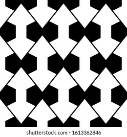Seamless pattern. Figures ornament. Geometrical backdrop. Arrows motif. Simple shapes background. Ethnic wallpaper. Digital paper, textile print, web design, abstract illustration. Vector artwork.