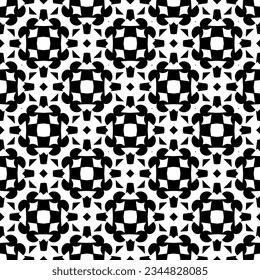 Seamless pattern. Figures ornament.Black and white  pattern for fashion, textile design,  on wall paper, wrapping paper, fabrics and home decor.
