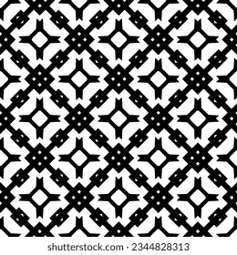 Seamless pattern. Figures ornament.Black and white  pattern for fashion, textile design,  on wall paper, wrapping paper, fabrics and home decor.
