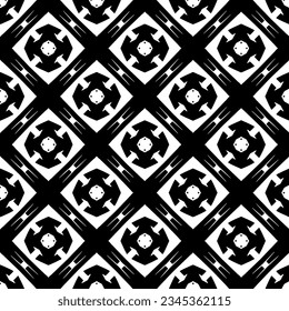 Seamless pattern. Figures ornament.Black and white  pattern for fashion, textile design,  on wall paper, wrapping paper, fabrics and home decor.
