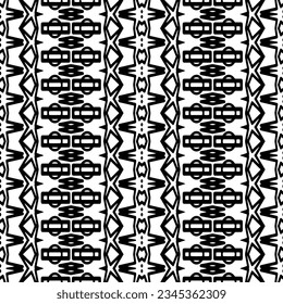 Seamless pattern. Figures ornament.Black and white  pattern for fashion, textile design,  on wall paper, wrapping paper, fabrics and home decor.
