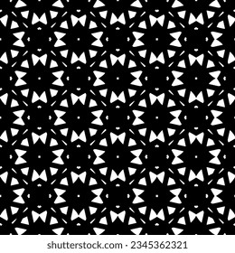 Seamless pattern. Figures ornament.Black and white  pattern for fashion, textile design,  on wall paper, wrapping paper, fabrics and home decor.
