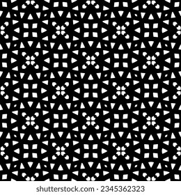 Seamless pattern. Figures ornament.Black and white  pattern for fashion, textile design,  on wall paper, wrapping paper, fabrics and home decor.
