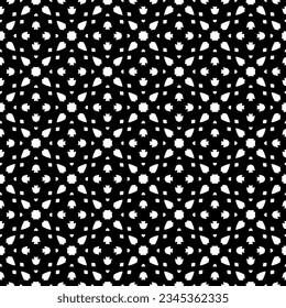 Seamless pattern. Figures ornament.Black and white  pattern for fashion, textile design,  on wall paper, wrapping paper, fabrics and home decor.
