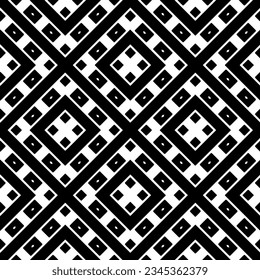 Nahtloses Muster. Figures-Ornament.Schwarz-Weiß-Muster für Mode, Stoffdesign, Tapete, Wickelpapier, Stoffe und Wohnungsdekor.
