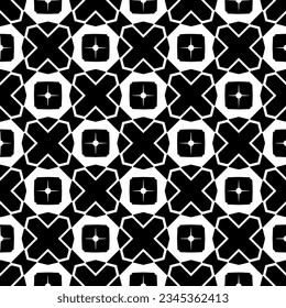 Seamless pattern. Figures ornament.Black and white  pattern for fashion, textile design,  on wall paper, wrapping paper, fabrics and home decor.
