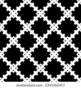 Seamless pattern. Figures ornament.Black and white  pattern for fashion, textile design,  on wall paper, wrapping paper, fabrics and home decor.
