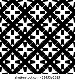 Seamless pattern. Figures ornament.Black and white  pattern for fashion, textile design,  on wall paper, wrapping paper, fabrics and home decor.
