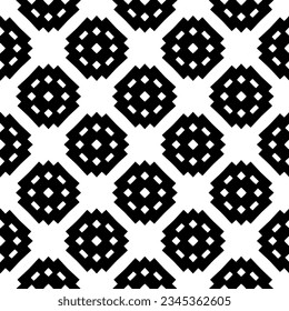Seamless pattern. Figures ornament.Black and white  pattern for fashion, textile design,  on wall paper, wrapping paper, fabrics and home decor.
