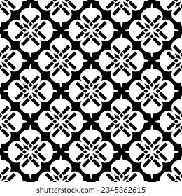 Seamless pattern. Figures ornament.Black and white  pattern for fashion, textile design,  on wall paper, wrapping paper, fabrics and home decor.
