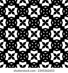 Seamless pattern. Figures ornament.Black and white  pattern for fashion, textile design,  on wall paper, wrapping paper, fabrics and home decor.
